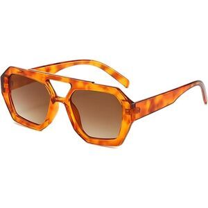 ADE WU Trendy Square Aviator Sunglasses, 1GG-111SUNG001